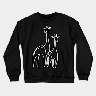 Girafe One Line Art Crewneck Sweatshirt